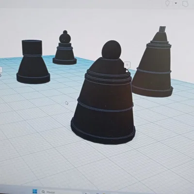 Bộ cờ vua thiết kế tối giản tự in 3D (Šachy)