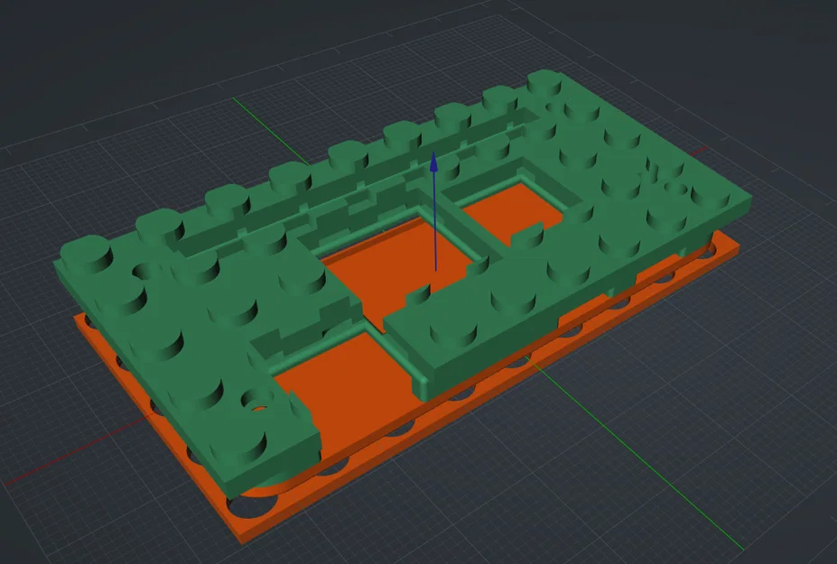 Vỏ Raspberry Pi Zero 2 W không cần ốc, tương thích Lego Case V1 - Image 1