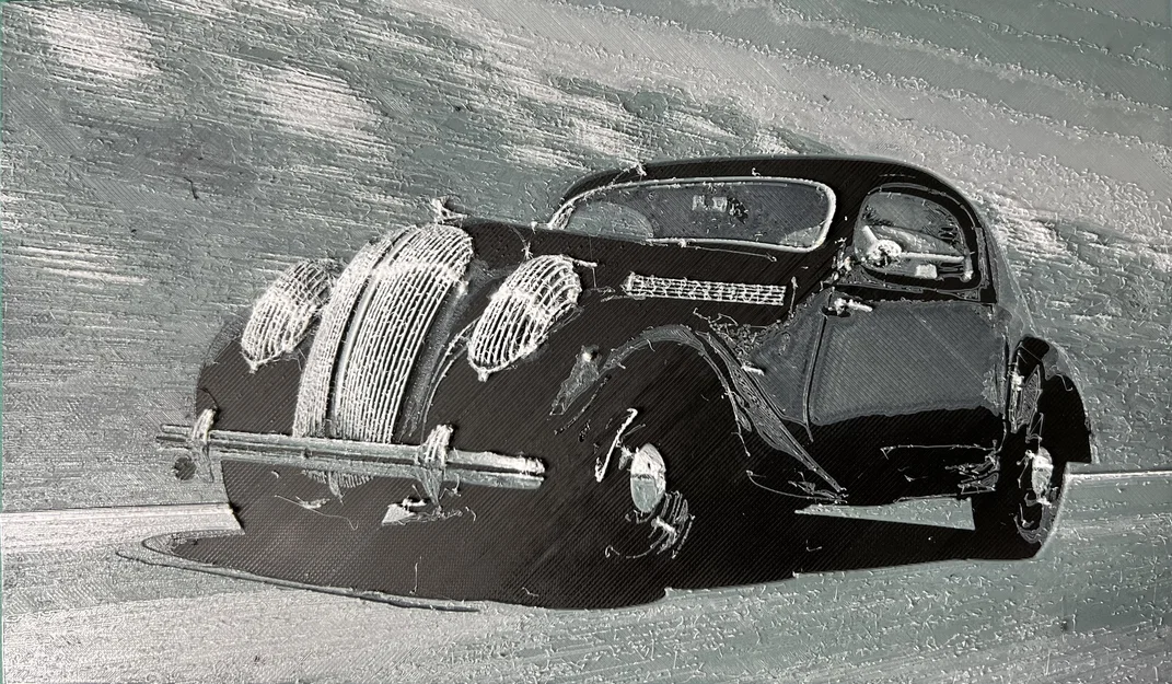 Mô hình tranh in 3D HueForge: Xe cổ Škoda Popular Monte Carlo 1936 - Image 2