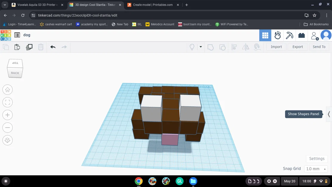 Mô hình chú cún khối vuông (Cute Dog) in 3D dễ thương - Image 2