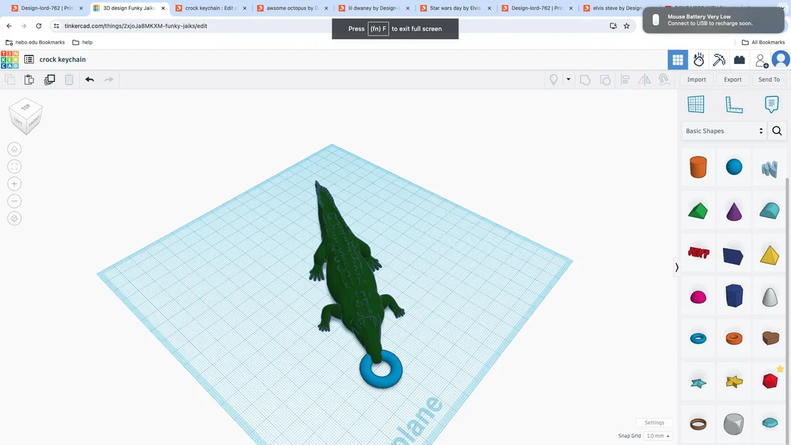 Móc khóa cá sấu 3D (Crock Keychain) - Phụ kiện cá tính cho bạn - Image 1