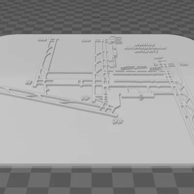 Mô hình 3D bản đồ sân bay Dulles (IAD) tinh xảo