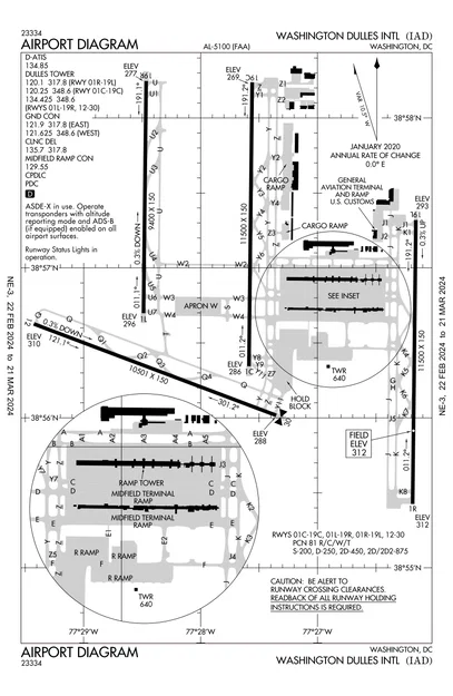 Mô hình 3D bản đồ sân bay Dulles (IAD) tinh xảo - Image 2