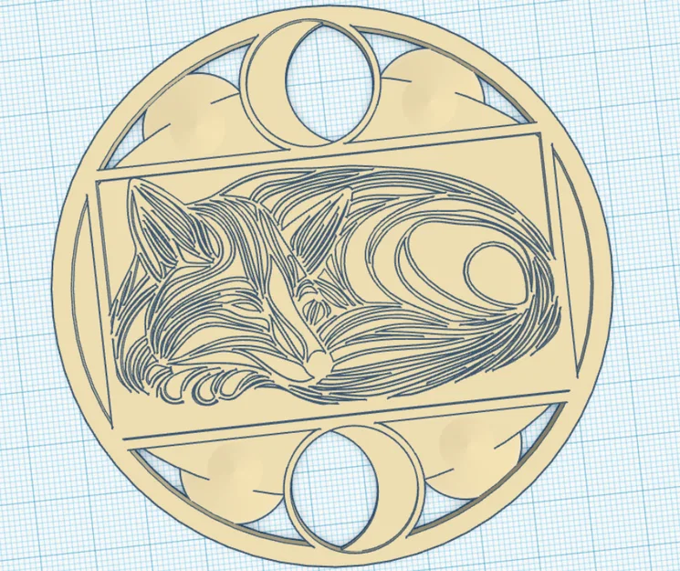 Miếng lót ly in 3D hình cáo ngủ (Sleeping fox) đẹp mắt - Image 1