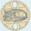 Miếng lót ly in 3D hình cáo ngủ (Sleeping fox) đẹp mắt - Thumbnail 1