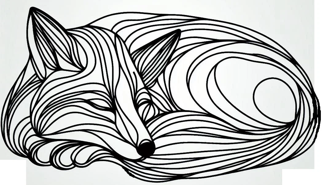 Miếng lót ly in 3D hình cáo ngủ (Sleeping fox) đẹp mắt - Image 2