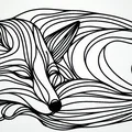 Miếng lót ly in 3D hình cáo ngủ (Sleeping fox) đẹp mắt - Thumbnail 2