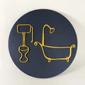 Bảng Hiệu Trang Trí Phòng Tắm 3D Độc Đáo - Artsy Bathroom Sign - Thumbnail 1
