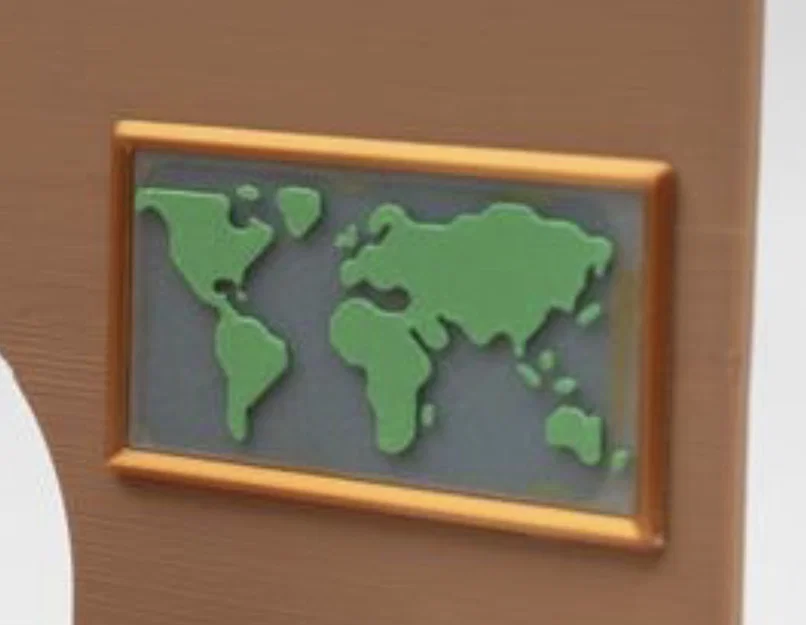 Bản Đồ Thế Giới Cách Điệu (Stylized World Map) - Image 1