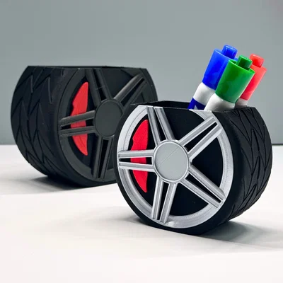 Phụ kiện để bàn Bánh Xe Ô Tô in 3D (3D Printable Car Wheel Desktop Accessory)