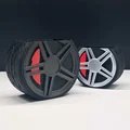 Phụ kiện để bàn Bánh Xe Ô Tô in 3D (3D Printable Car Wheel Desktop Accessory) - Thumbnail 3