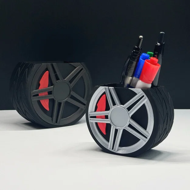 Phụ kiện để bàn Bánh Xe Ô Tô in 3D (3D Printable Car Wheel Desktop Accessory) - Image 5