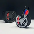 Phụ kiện để bàn Bánh Xe Ô Tô in 3D (3D Printable Car Wheel Desktop Accessory) - Thumbnail 5