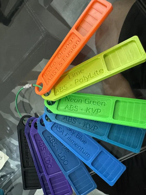 Thẻ Mẫu Màu Filament (Filament Swatch) Tiện Lợi Cho Máy In 3D - Image 1