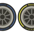 Bộ lót ly hình lốp xe F1 18" Pirelli Pzero và Cinturato - Thumbnail 8
