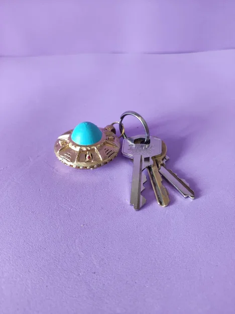 Mẫu móc khóa đĩa bay UFO độc đáo dễ in 3D - Image 1