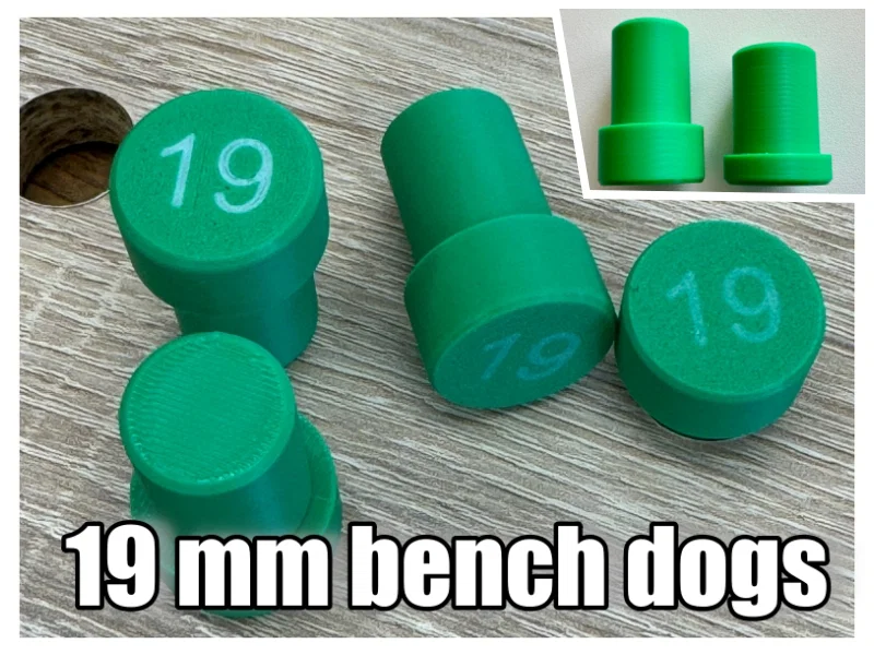 Bench dog 19 mm / Anlagebolzen 19 mm (2 phiên bản đầu 13 mm & 6.5 mm) - Image 1