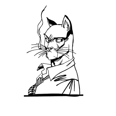 Blacksad Wall Art 2D - Mô hình trang trí tường thám tử mèo độc đáo