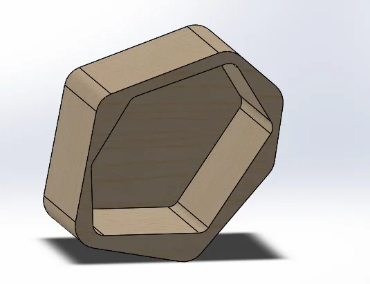 Mẫu kệ lưu trữ thông minh 3D dạng lắp ghép lục giác (Modular Shelf) - Image 3