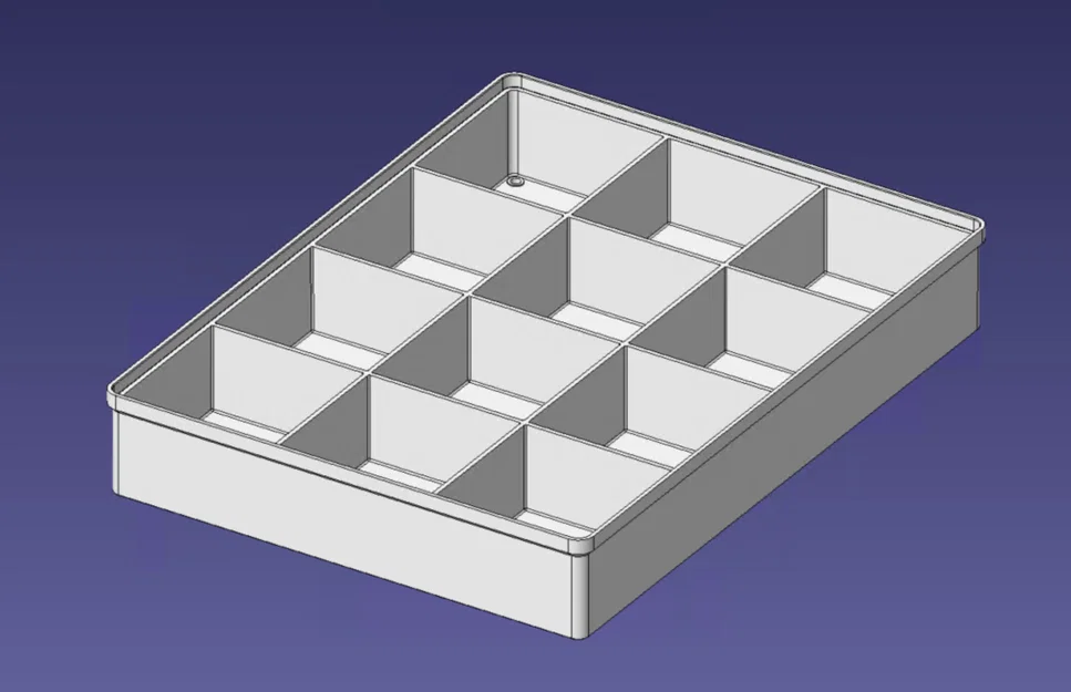 Hộp Insertbox xếp chồng 3x4 nửa chiều cao (lưới 3x4 ô) – 3x4 units - Image 1