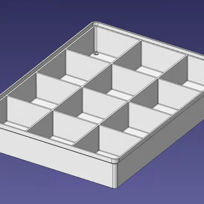 Hộp Insertbox xếp chồng 3x4 nửa chiều cao (lưới 3x4 ô) – 3x4 units