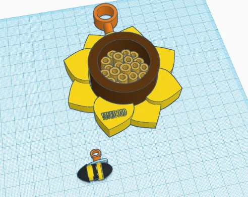 Bộ phận lắp ráp sẵn: nhà tổ Sunflower treo cho ong bắp cày VIVEDO3D LODO - Image 2