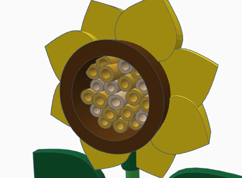 Bộ phận lắp ráp sẵn: nhà tổ Sunflower treo cho ong bắp cày VIVEDO3D LODO - Image 3