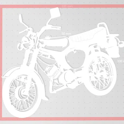 Mô hình xe máy Simson 2D trang trí tường phong cách cổ điển