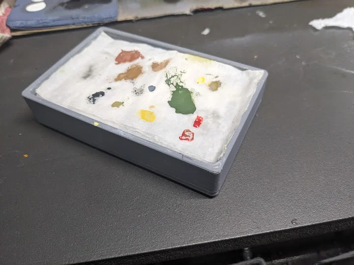 Khay pha màu giữ ẩm (Wet Palette) 3D in đơn giản cho dân vẽ mô hình - Image 1