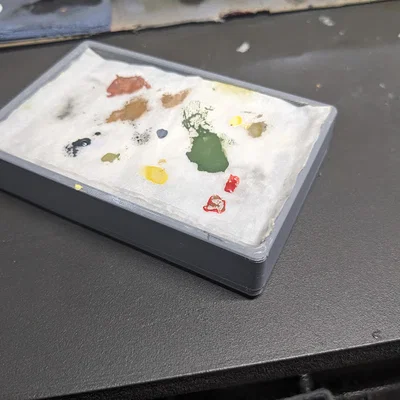 Khay pha màu giữ ẩm (Wet Palette) 3D in đơn giản cho dân vẽ mô hình