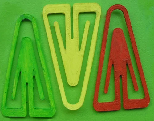 Mẫu kẹp giấy 3D (Paper clips) tiện dụng, nhiều màu sắc - Image 1