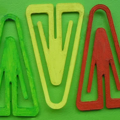 Mẫu kẹp giấy 3D (Paper clips) tiện dụng, nhiều màu sắc