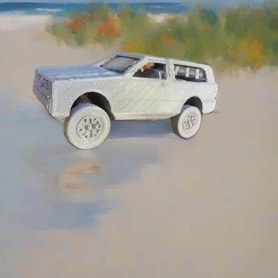 Mô hình xe off-road 4Runner cổ điển in 3D - Thiết kế không cần support