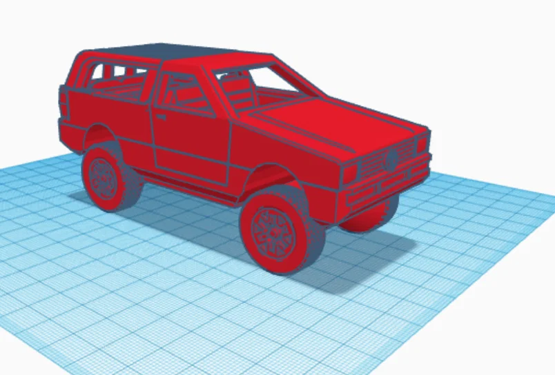 Mô hình xe off-road 4Runner cổ điển in 3D - Thiết kế không cần support - Image 2