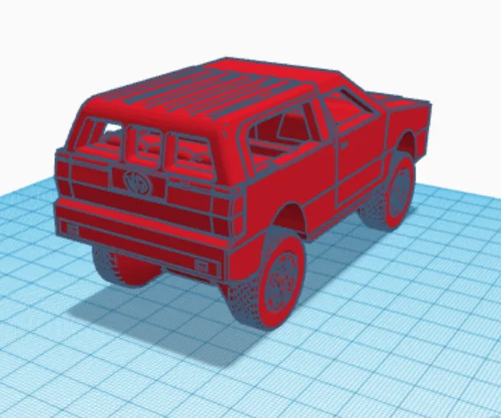 Mô hình xe off-road 4Runner cổ điển in 3D - Thiết kế không cần support - Image 3