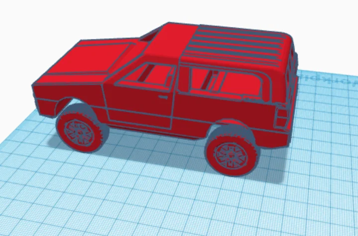 Mô hình xe off-road 4Runner cổ điển in 3D - Thiết kế không cần support - Image 4