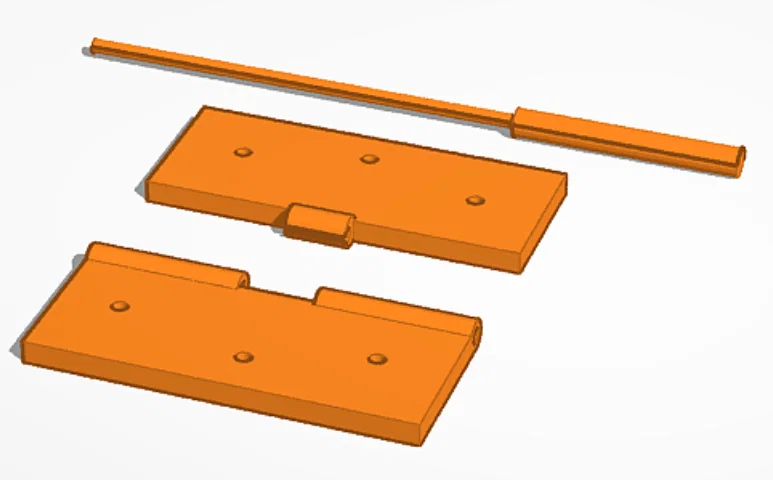 Mẫu in 3D bản lề cơ khí có chốt (Hinge with pin) bền đẹp - Image 1