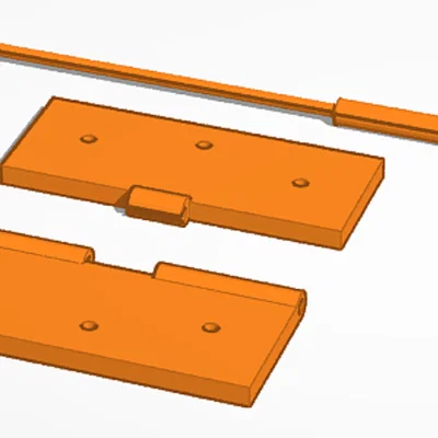 Mẫu in 3D bản lề cơ khí có chốt (Hinge with pin) bền đẹp