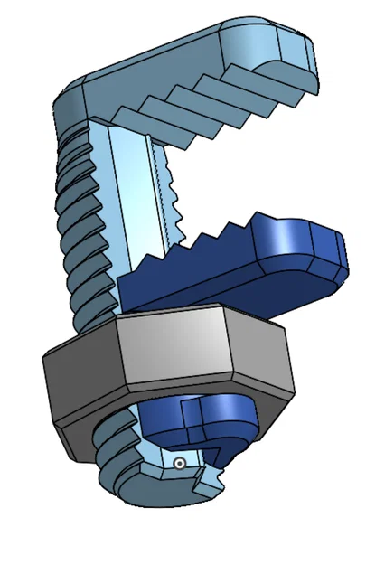 Ê-tô vít liền khối – dễ in (Integrated screw vice - easy print) - Image 1