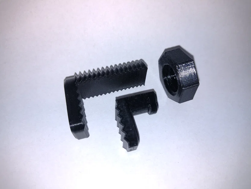 Ê-tô vít liền khối – dễ in (Integrated screw vice - easy print) - Image 3