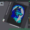 Blue Wolf - Tranh treo tường 3D nghệ thuật ấn tượng bằng kỹ thuật HueForge - Thumbnail 3