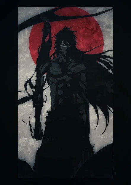 Tranh nghệ thuật 3D Ichigo Kurosaki (Bleach) in bằng công nghệ HueForge - Image 1
