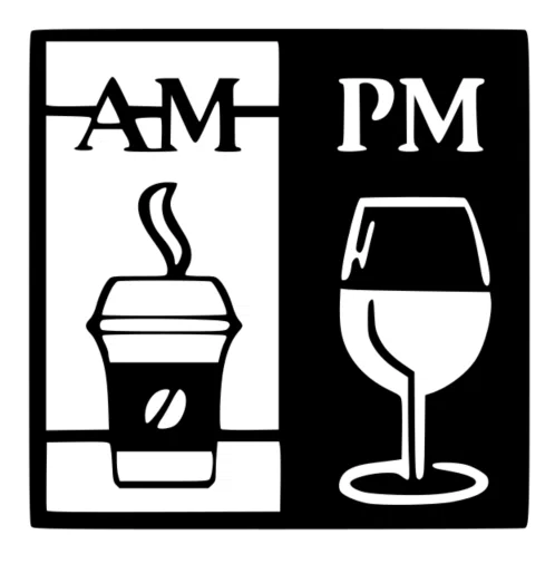 Mẫu in 3D biển hiệu trang trí AM PM Coffee & Wine sáng tạo - Image 1