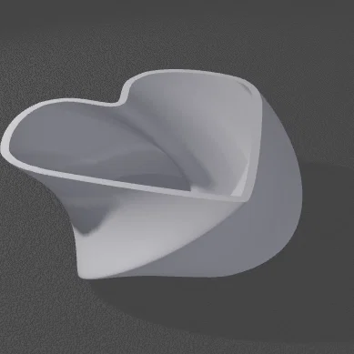 Mẫu khay trái tim cách điệu in 3D đẹp làm quà tặng