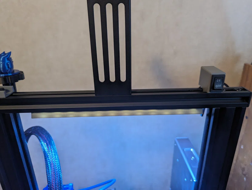 Ender 3 Pro Top Rail Light & Switch Mount (Giá gắn đèn & công tắc) - Image 5