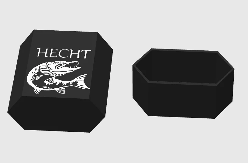 Hộp đựng thuốc lá họa tiết cá Hecht cho anh em mê câu cá - Image 1