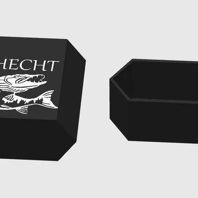 Hộp đựng thuốc lá họa tiết cá Hecht cho anh em mê câu cá