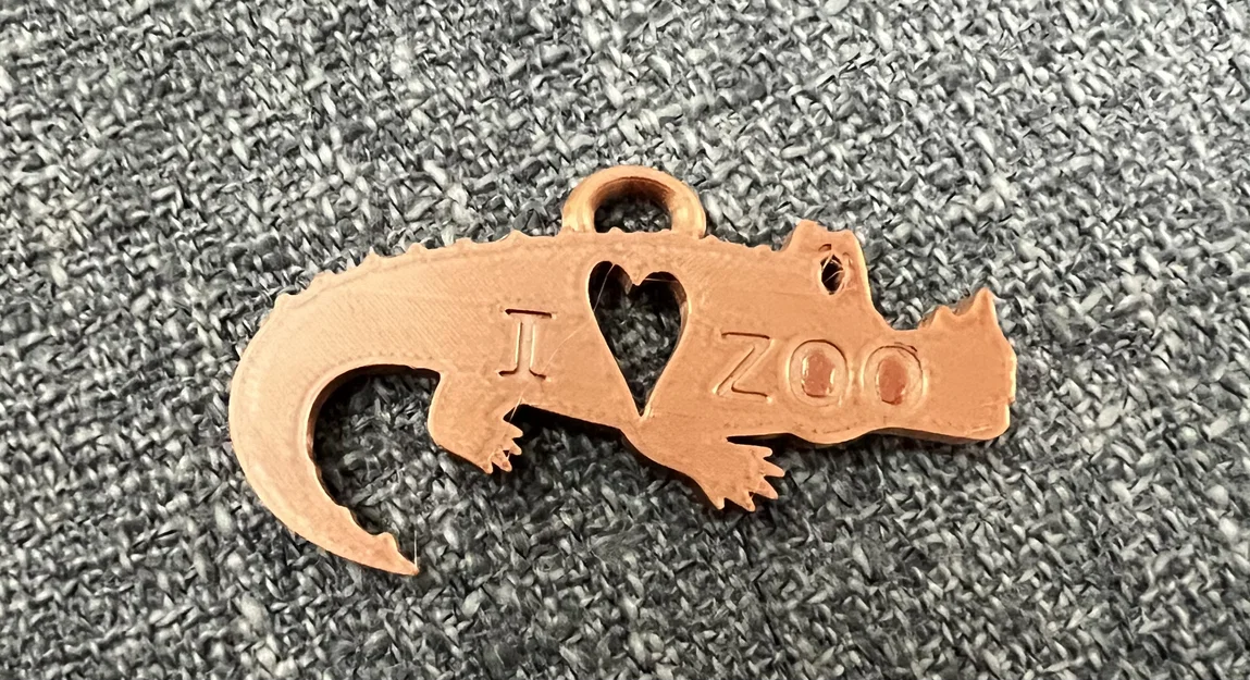 Thẻ cá sấu “I love zoo” (Crocodile tag I love zoo) - Image 1