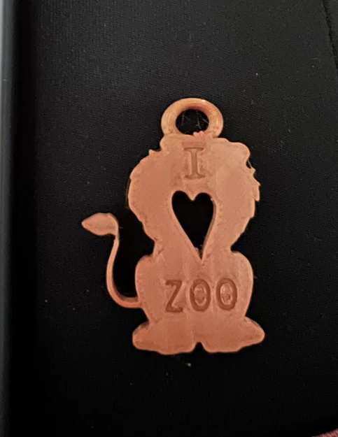 Thẻ sư tử “I love zoo” (Lion tag I love zoo) - Image 1