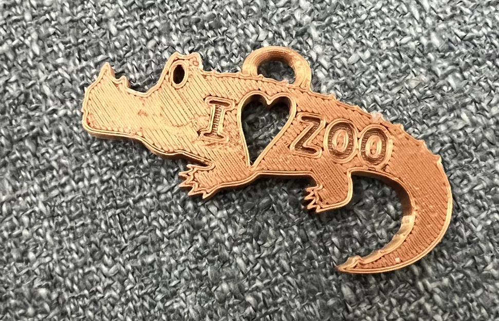 Thẻ cá sấu “I love zoo” (Crocodile tag I love zoo) - Image 2